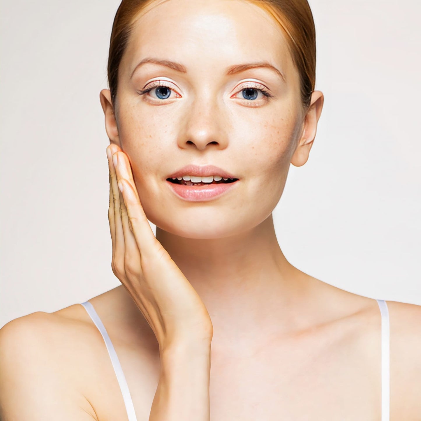 Applying Moisture Surge Facial Mask for deep hydration